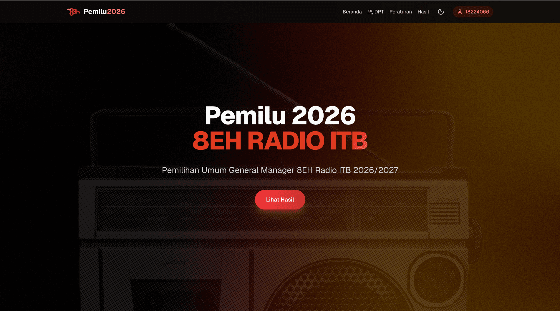 Pemilu 8EH Radio ITB 2026