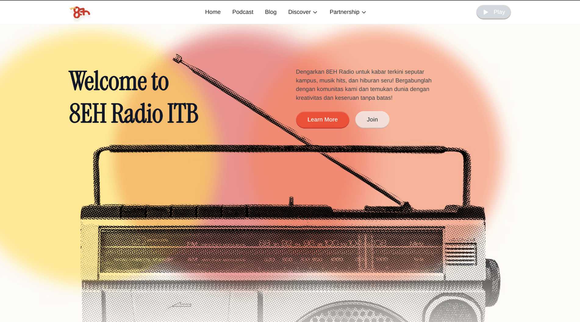 8EH Radio ITB Website