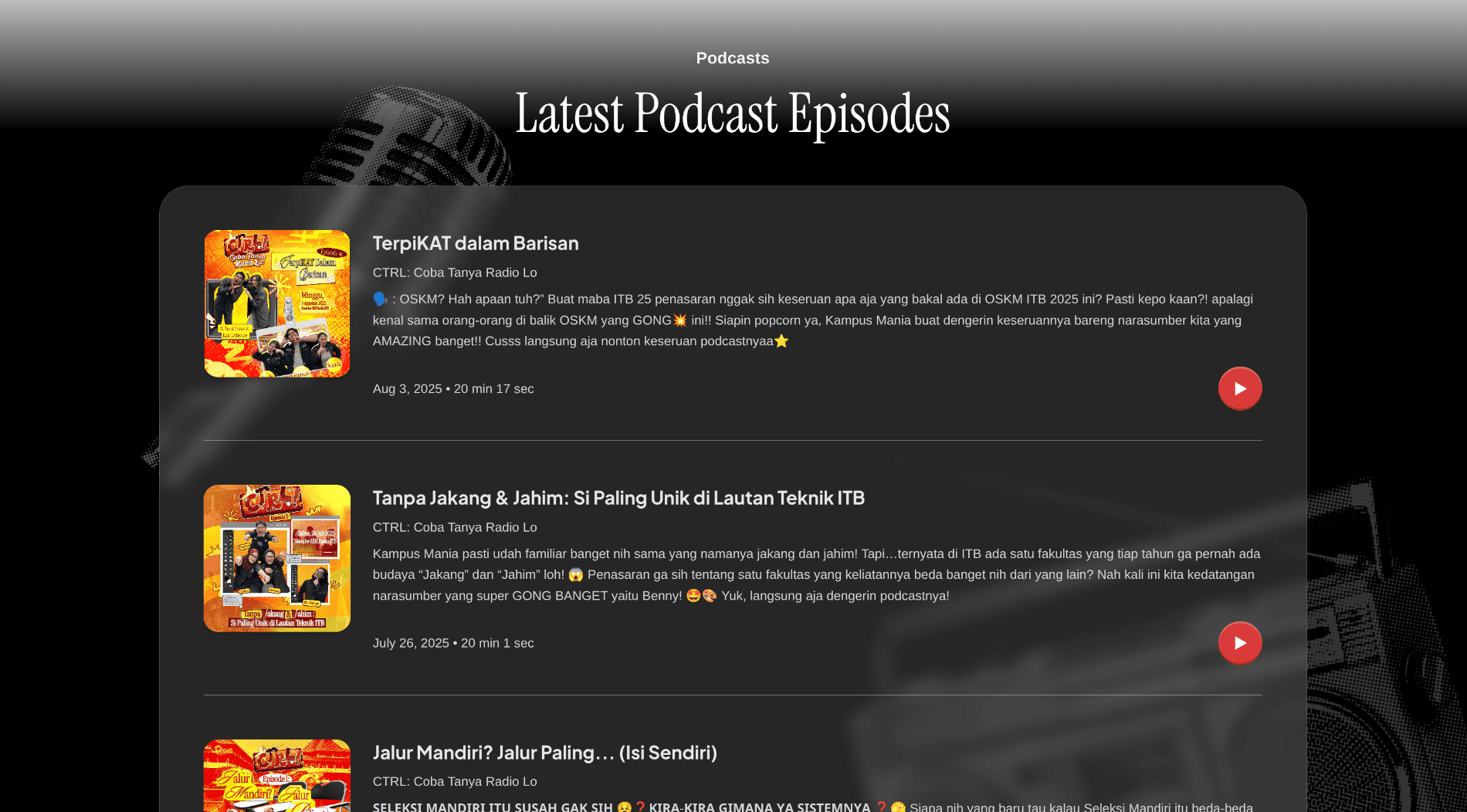 8EH Radio ITB Website gallery 7